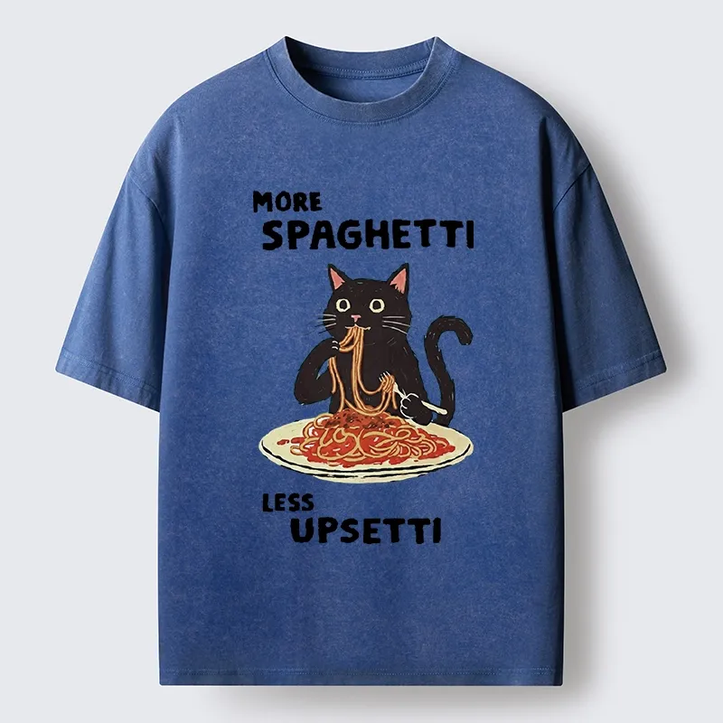 Tokyo-Tiger More Spaghetti Less Upsetti Cat Washed T-Shirt