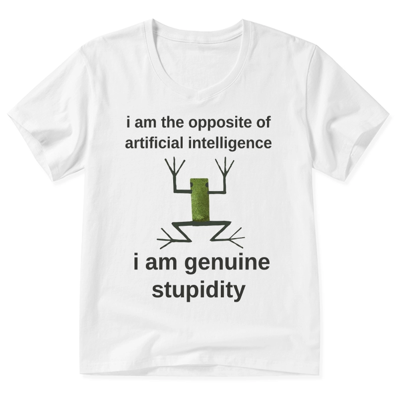 Tokyo-Tiger Genuine Stupidity Frog Meme V-Neck Classic T-Shirt