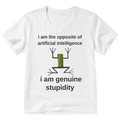 Tokyo-Tiger Genuine Stupidity Frog Meme V-Neck Classic T-Shirt