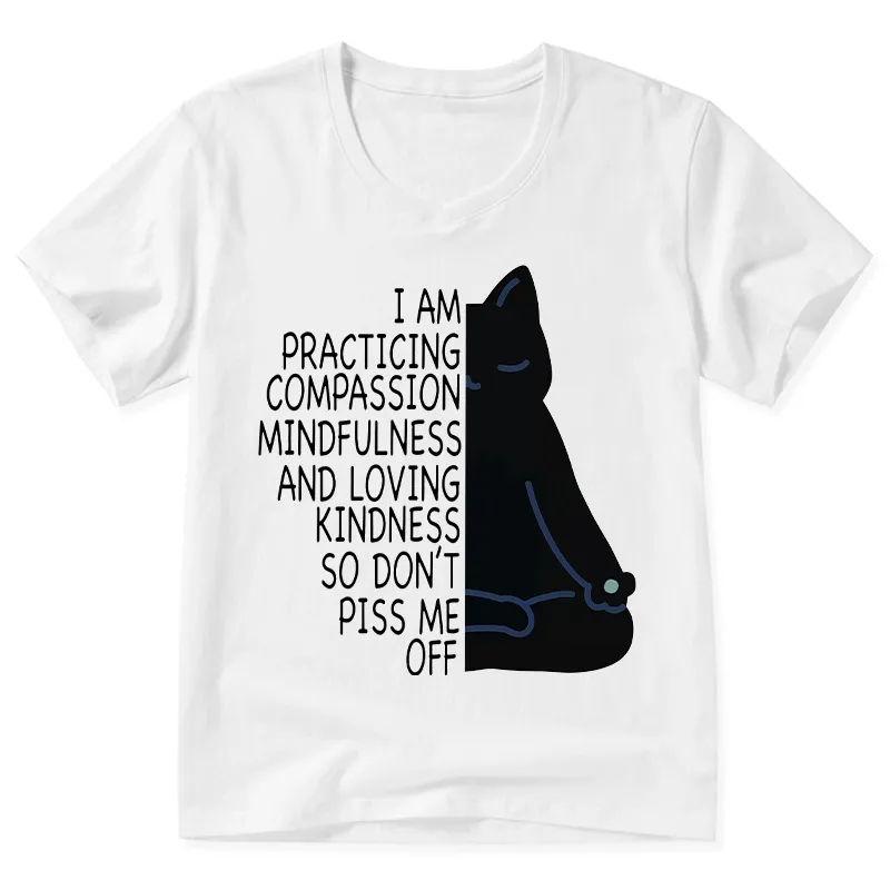 Tokyo-Tiger Calm Black Cat With Anger Issues V-Neck Classic T-Shirt