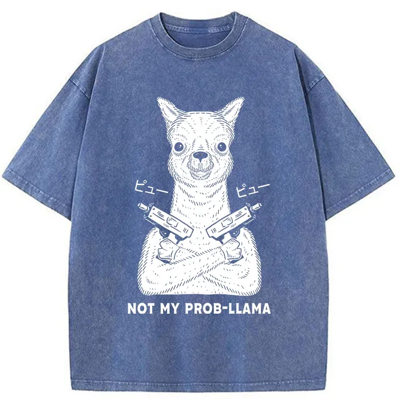 Tokyo-Tiger funny Alpaca Washed T-Shirt