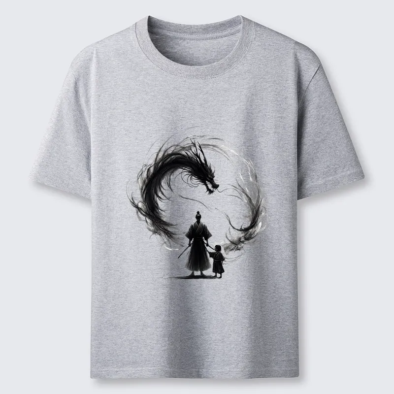 Tokyo-Tiger Samurai And Dragon Fatherhood Classic T-Shirt