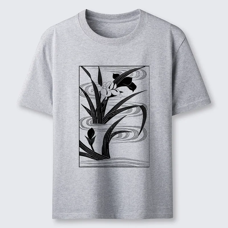 Tokyo-Tiger Japanese Iris Woodblock Art Classic T-Shirt