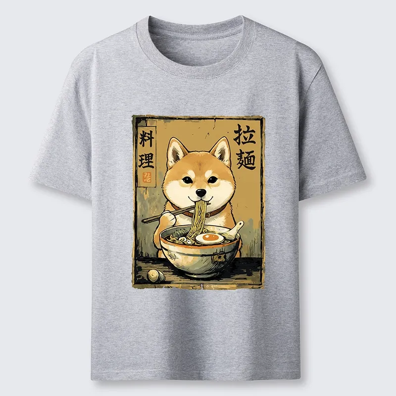 Tokyo-Tiger Shiba Inu Obsessed With Eating Ramen Classic T-Shirt