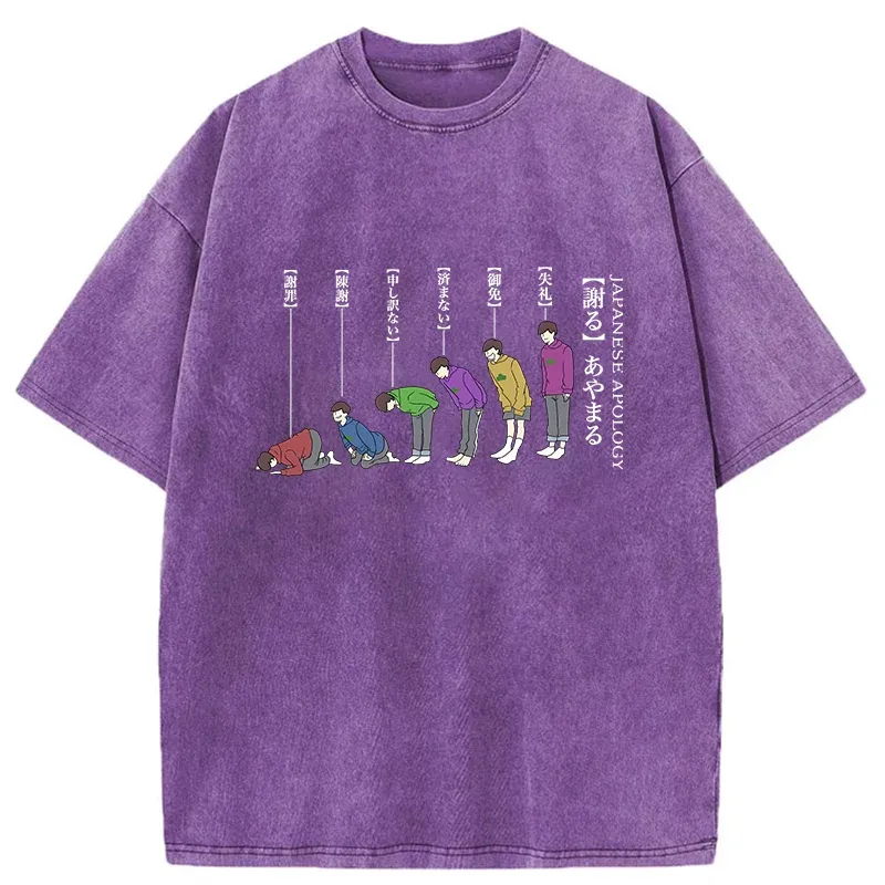 Tokyo-Tiger Japanese apology Washed T-Shirt