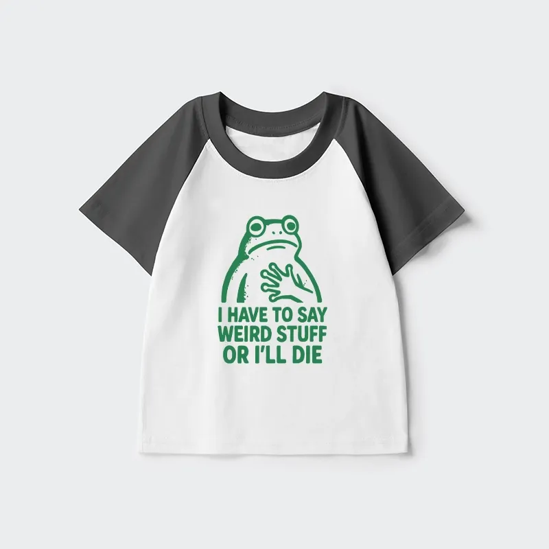 Tokyo-Tiger Weird Frog Funny Meme Kids Raglan T-shirt