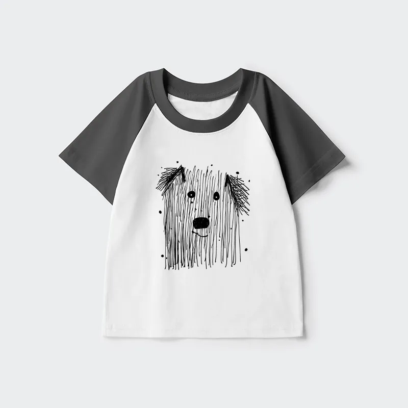Tokyo-Tiger Fluffy Chaos In Dog Form Kids Raglan T-shirt