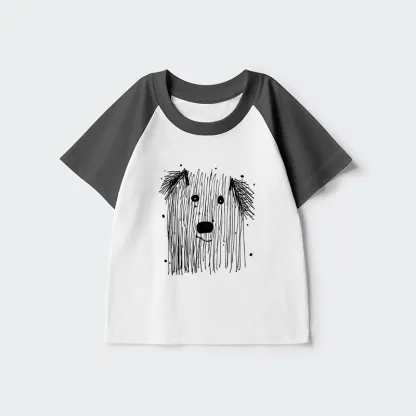 Tokyo-Tiger Fluffy Chaos In Dog Form Kids Raglan T-shirt