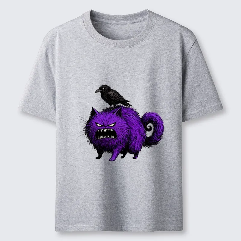 Tokyo-Tiger Spooky Purple Cat Ready To Attack Classic T-Shirt