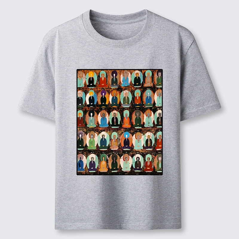 Tokyo-Tiger Peaceful Buddha Wall In Bright Colors Classic T-Shirt