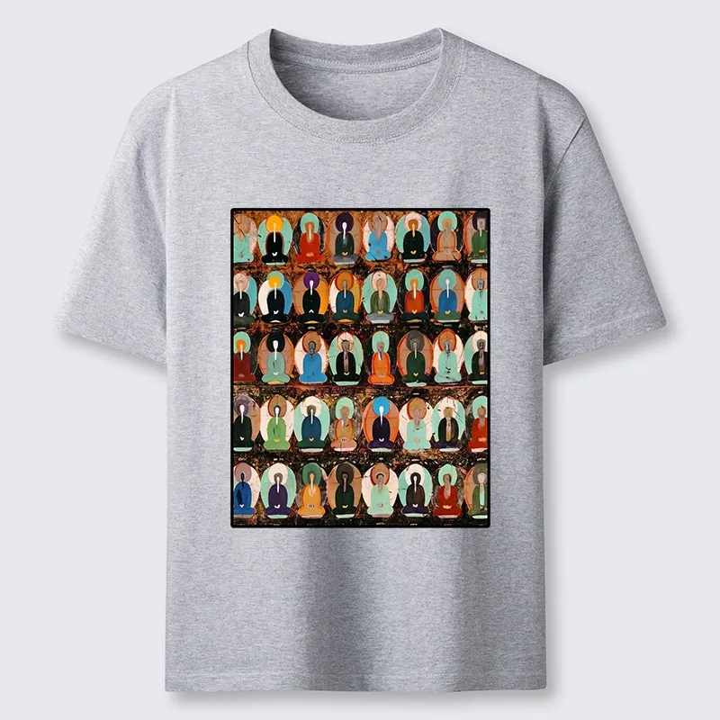 Tokyo-Tiger Peaceful Buddha Wall In Bright Colors Classic T-Shirt Sale