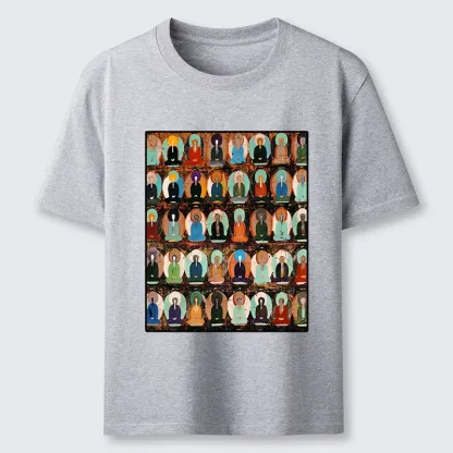 Tokyo-Tiger Peaceful Buddha Wall In Bright Colors Classic T-Shirt