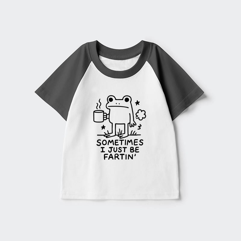 Tokyo-Tiger Sometimes A Frog Just Needs To Fart Kids Raglan T-shirt