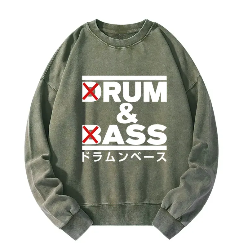 Tokyo-Tiger Drum And Bass Funny Washed Sweatshirt