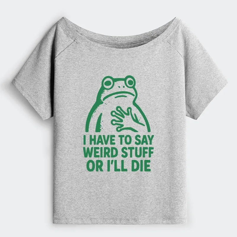Tokyo-Tiger Weird Frog Funny Meme Off Shoulder T-Shirt Sale