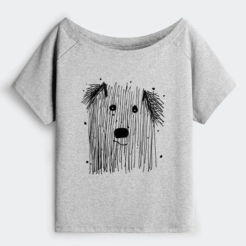 Tokyo-Tiger Fluffy Chaos In Dog Form Off Shoulder T-Shirt