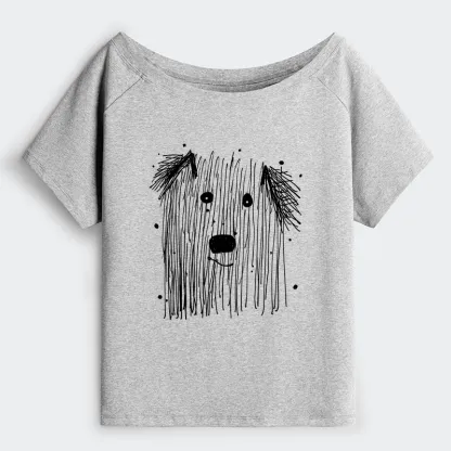 Tokyo-Tiger Fluffy Chaos In Dog Form Off Shoulder T-Shirt