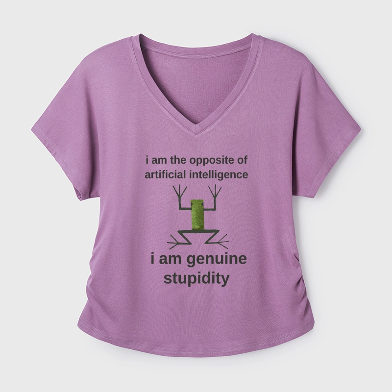 Tokyo-Tiger Genuine Stupidity Frog Meme Modal Dolman Sleeve T-Shirt