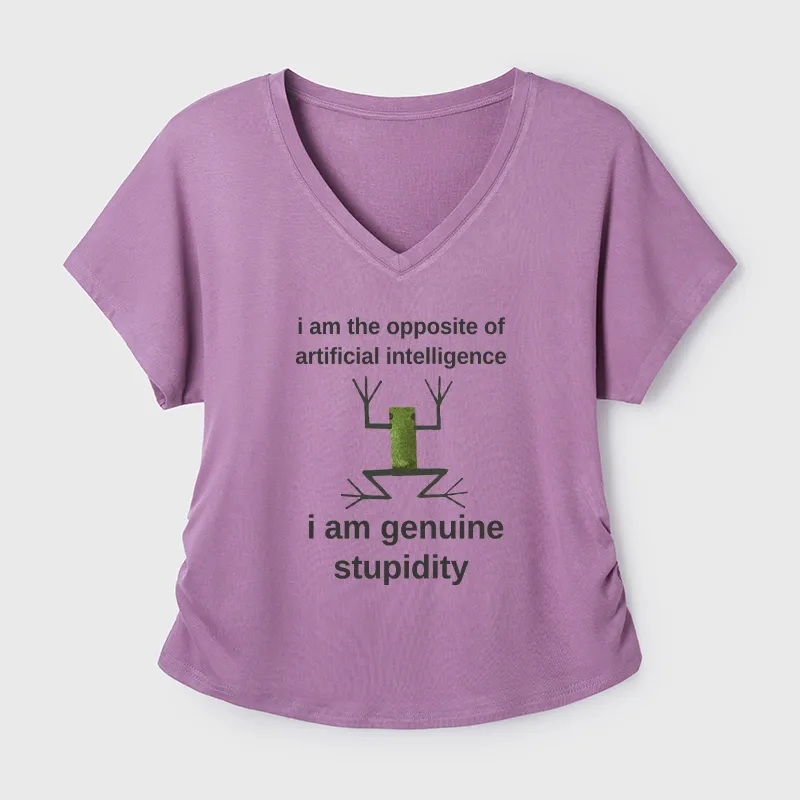 Tokyo-Tiger Genuine Stupidity Frog Meme Modal Dolman Sleeve T-Shirt