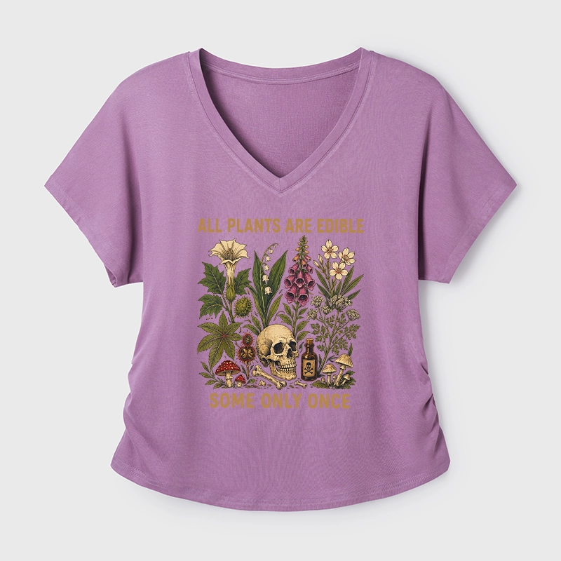 Tokyo-Tiger Edible Plants Some Only Once Joke Modal Dolman Sleeve T-Shirt
