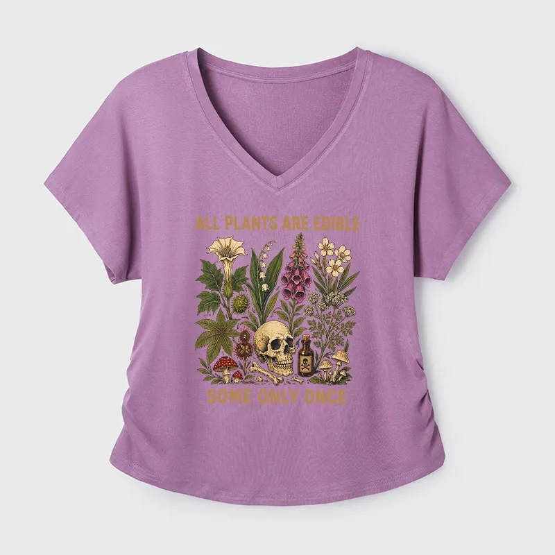 Tokyo-Tiger Edible Plants Some Only Once Joke Modal Dolman Sleeve T-Shirt