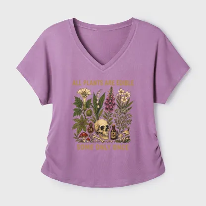 Tokyo-Tiger Edible Plants Some Only Once Joke Modal Dolman Sleeve T-Shirt