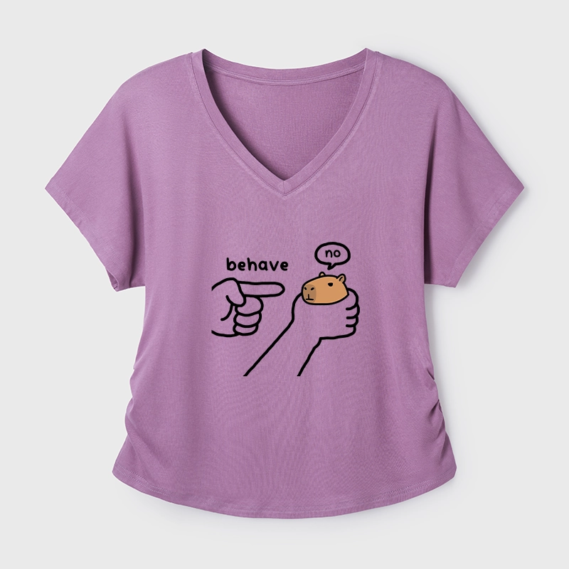Tokyo-Tiger Dishonest Capybara Modal Dolman Sleeve T-Shirt