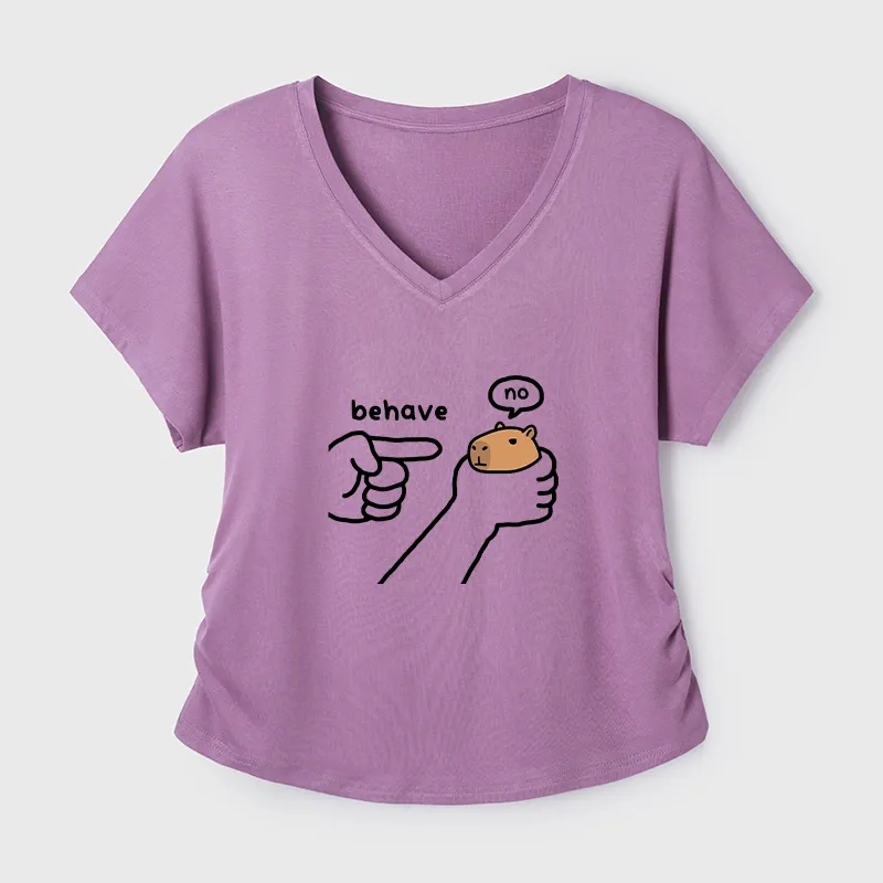 Tokyo-Tiger Dishonest Capybara Modal Dolman Sleeve T-Shirt