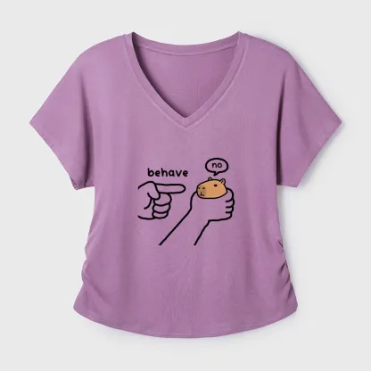 Tokyo-Tiger Dishonest Capybara Modal Dolman Sleeve T-Shirt