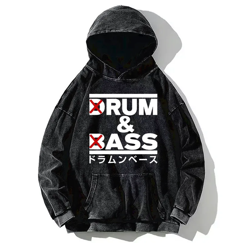Tokyo-Tiger Drum And Bass Funny Washed Hoodie Sale