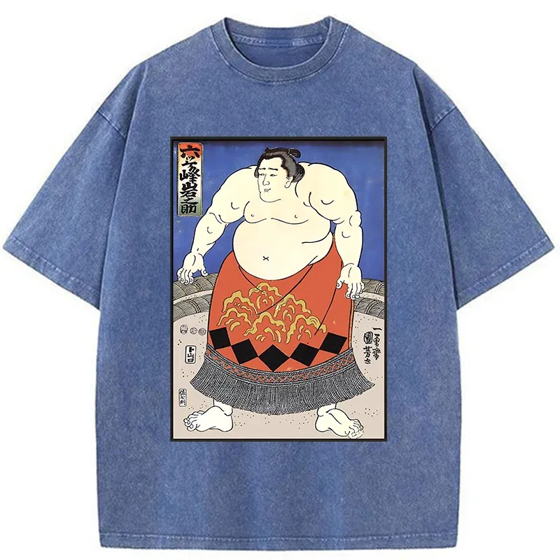 Tokyo-Tiger Retro Sumo Wrestler Washed T-Shirt
