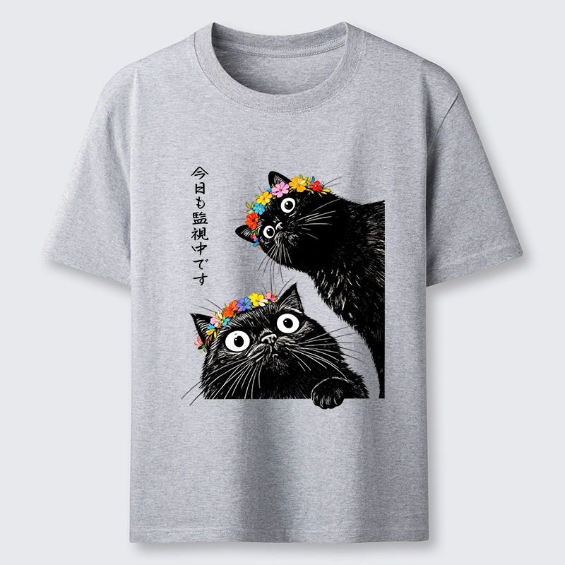 Tokyo-Tiger Flower Crown Black Cat Classic T-Shirt