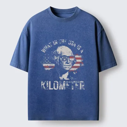 Tokyo-Tiger Patriotic Flag Lens Washington Humor Design Washed T-Shirt