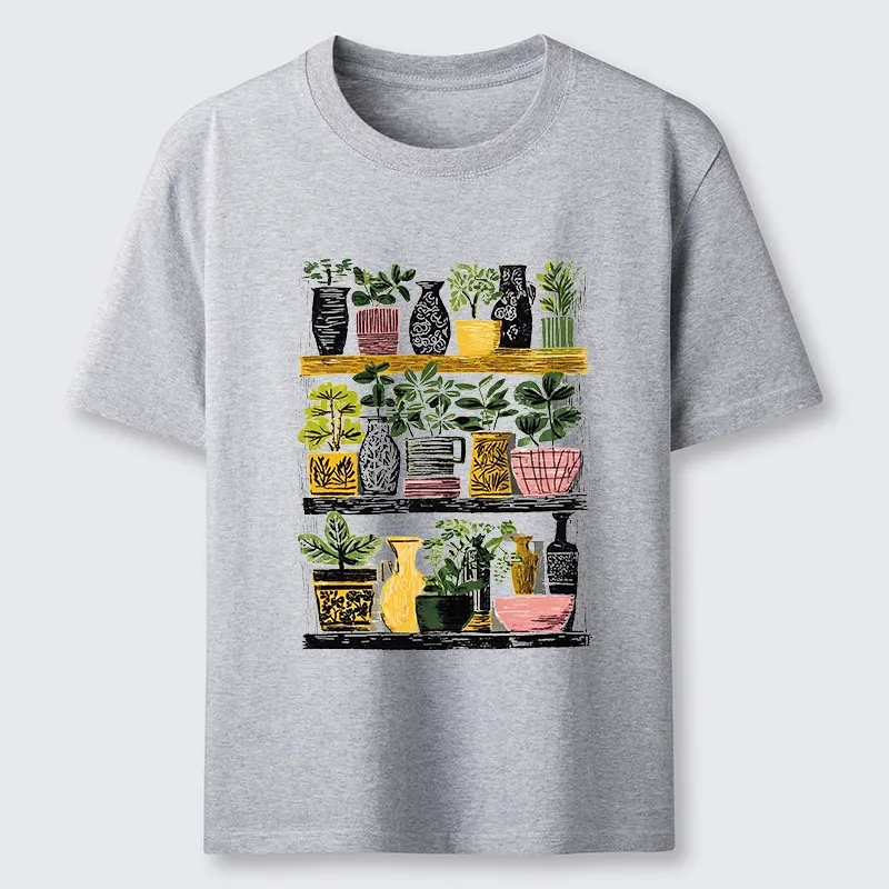 Tokyo-Tiger Cozy Home Plant Shelf Vibes Classic T-Shirt