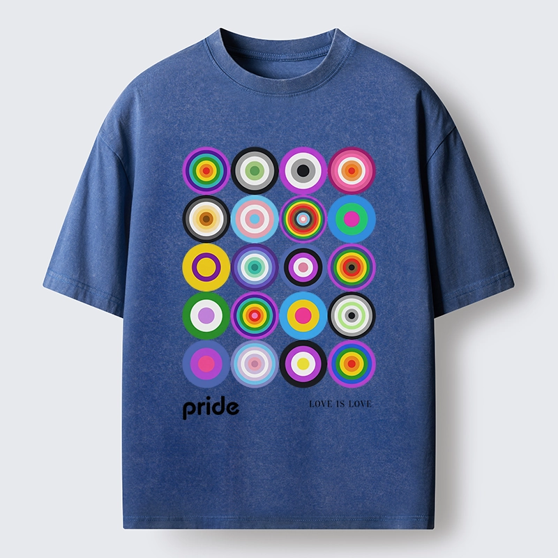 Tokyo-Tiger Every Circle Glows With Inclusive Love Washed T-Shirt