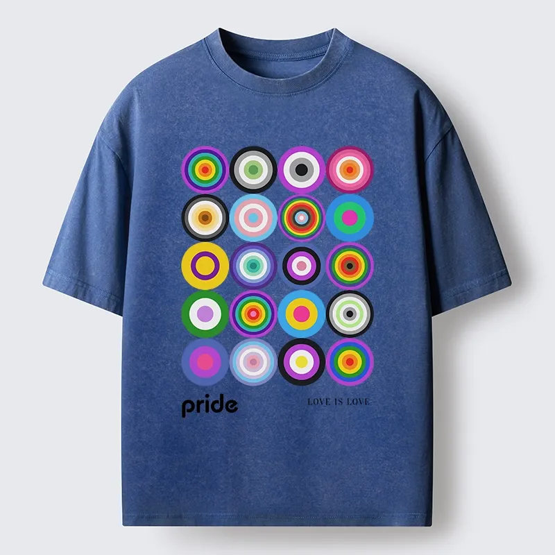 Tokyo-Tiger Every Circle Glows With Inclusive Love Washed T-Shirt