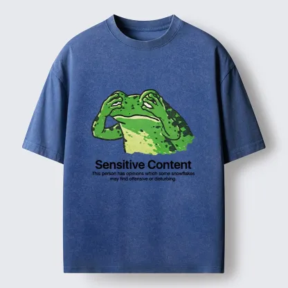 Tokyo-Tiger Funny Meme Of Opinionated Frog Washed T-Shirt