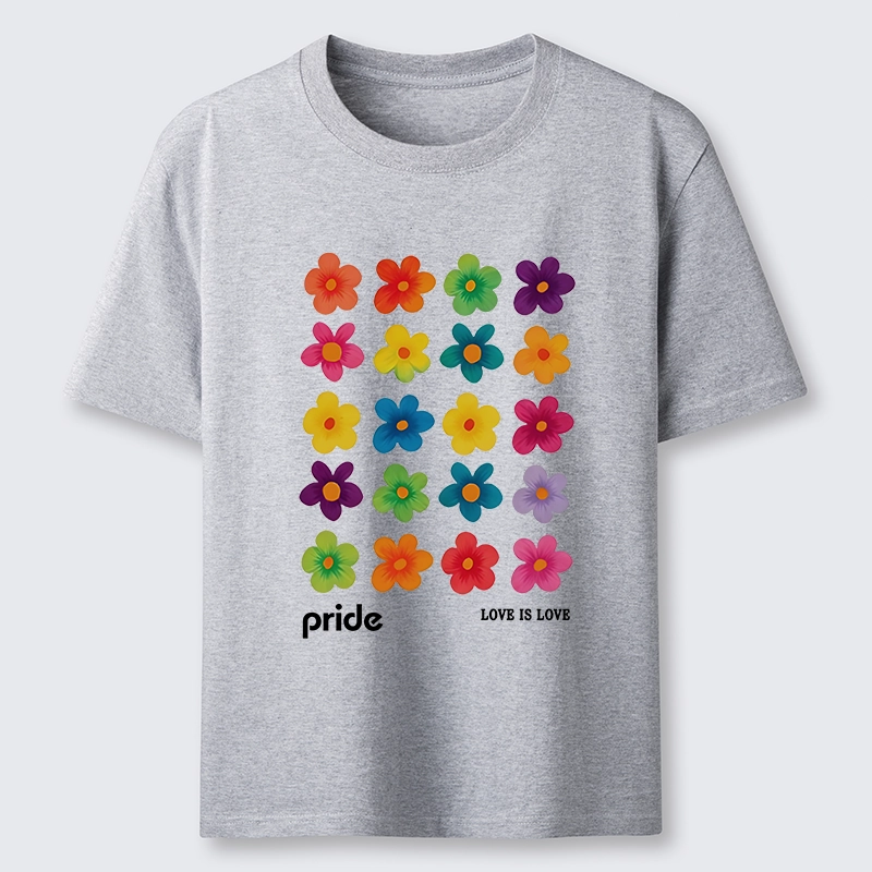 Tokyo-Tiger Colorful Flower Grid For Pride Month Classic T-Shirt