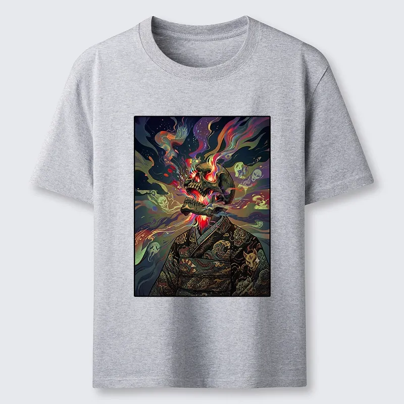 Tokyo-Tiger Colorful Flame Spirits Around Dead Head Classic T-Shirt