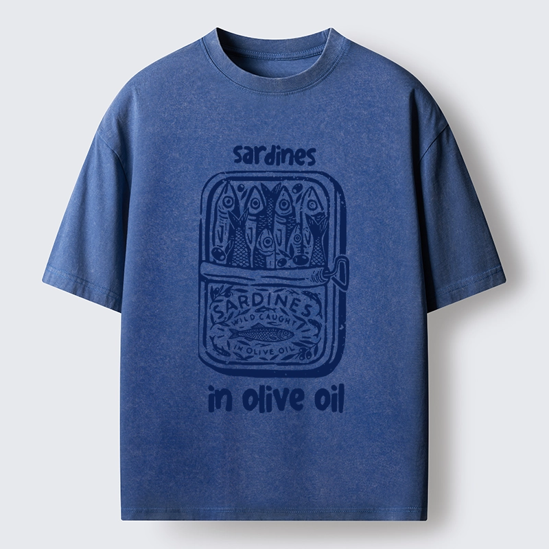 Tokyo-Tiger Tiny Fish Big Flavor Washed T-Shirt