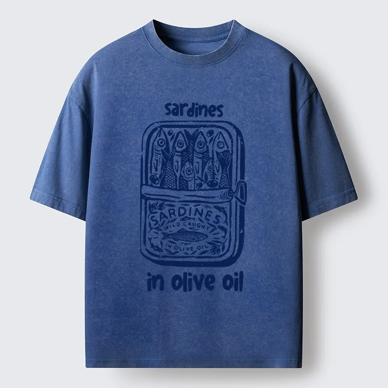Tokyo-Tiger Tiny Fish Big Flavor Washed T-Shirt