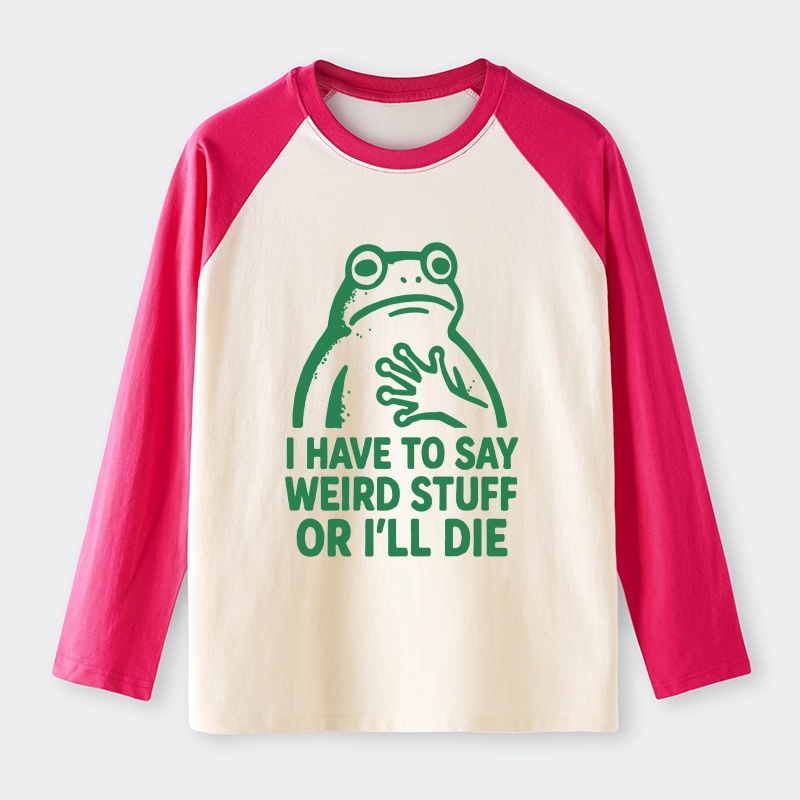 Tokyo-Tiger Weird Frog Funny Meme Raglan Long Sleeve T-shirt