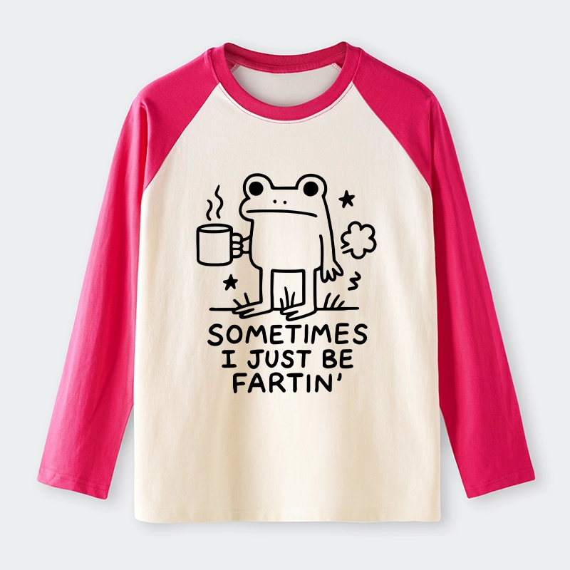 Tokyo-Tiger Sometimes A Frog Just Needs To Fart Raglan Long Sleeve T-shirt