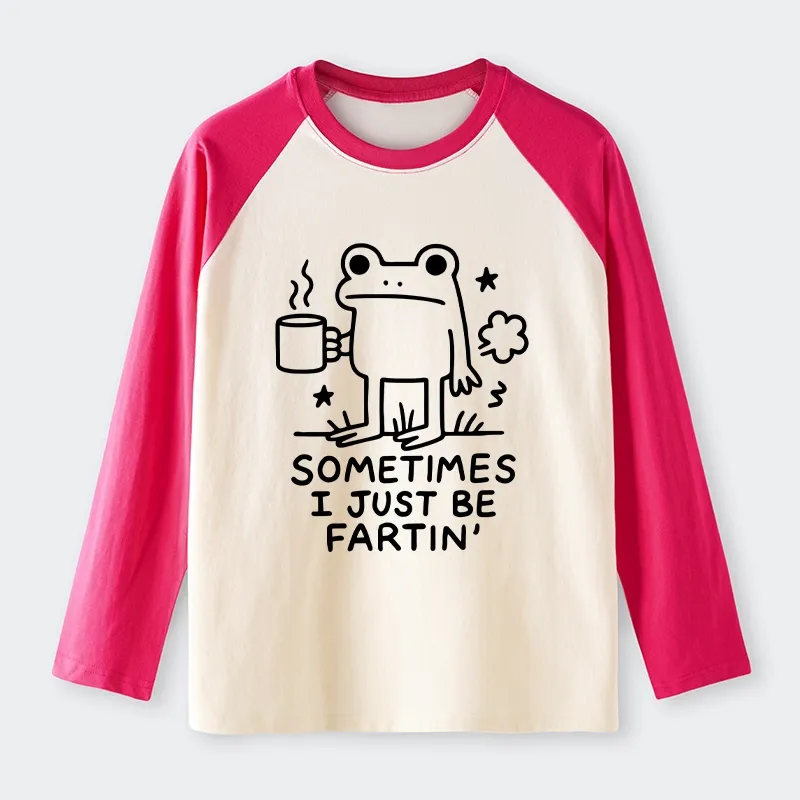 Tokyo-Tiger Sometimes A Frog Just Needs To Fart Raglan Long Sleeve T-shirt