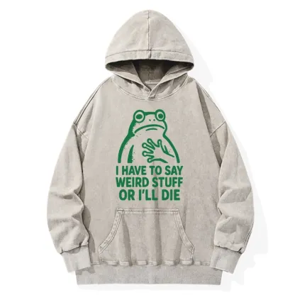 Tokyo-Tiger Weird Frog Funny Meme Washed Hoodie