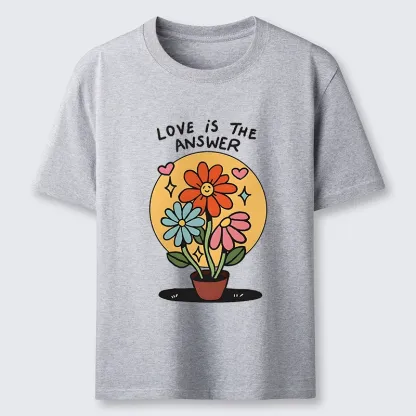 Tokyo-Tiger Happy Blooms Say Love Solves All Things Classic T-Shirt