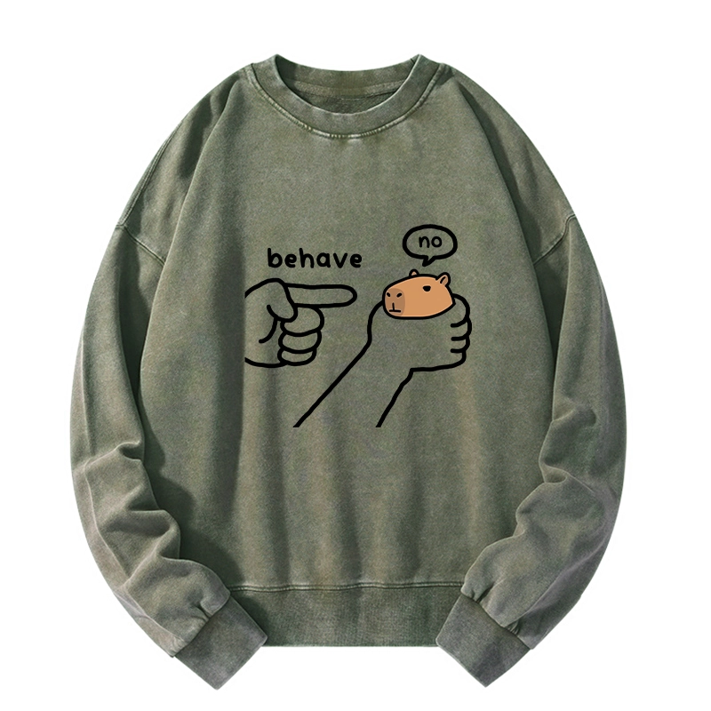 Tokyo-Tiger Dishonest Capybara Washed Sweatshirt
