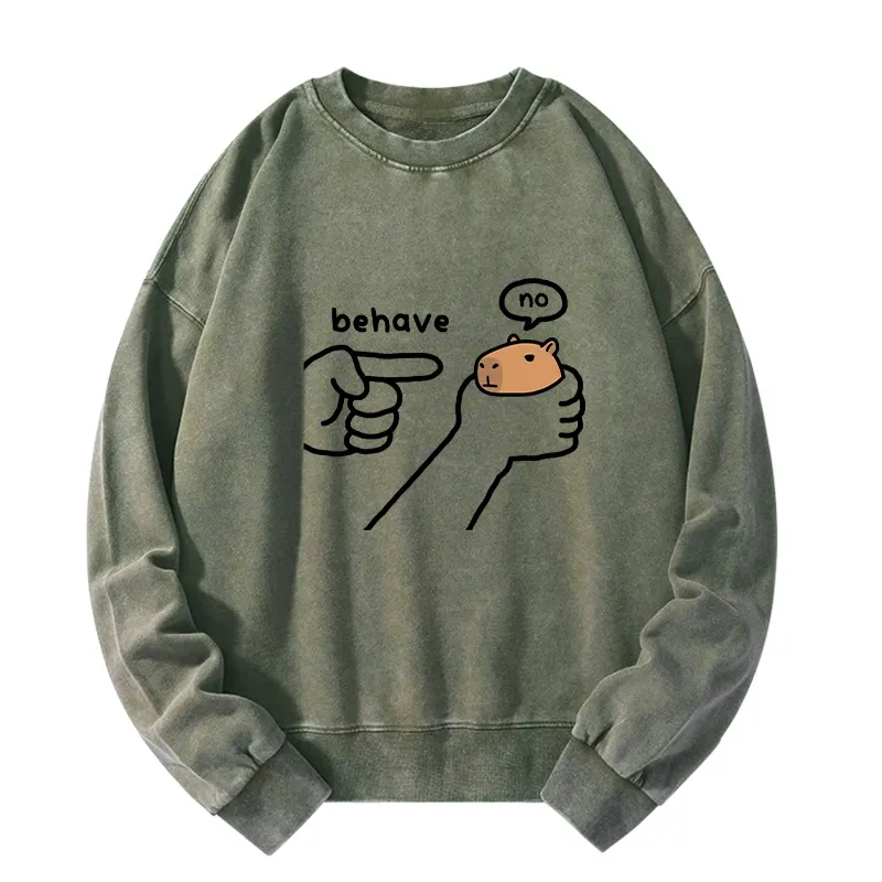 Tokyo-Tiger Dishonest Capybara Washed Sweatshirt