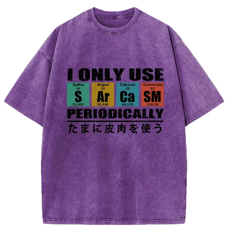 Tokyo-Tiger Use Sarcasm Occasionally Washed T-Shirt