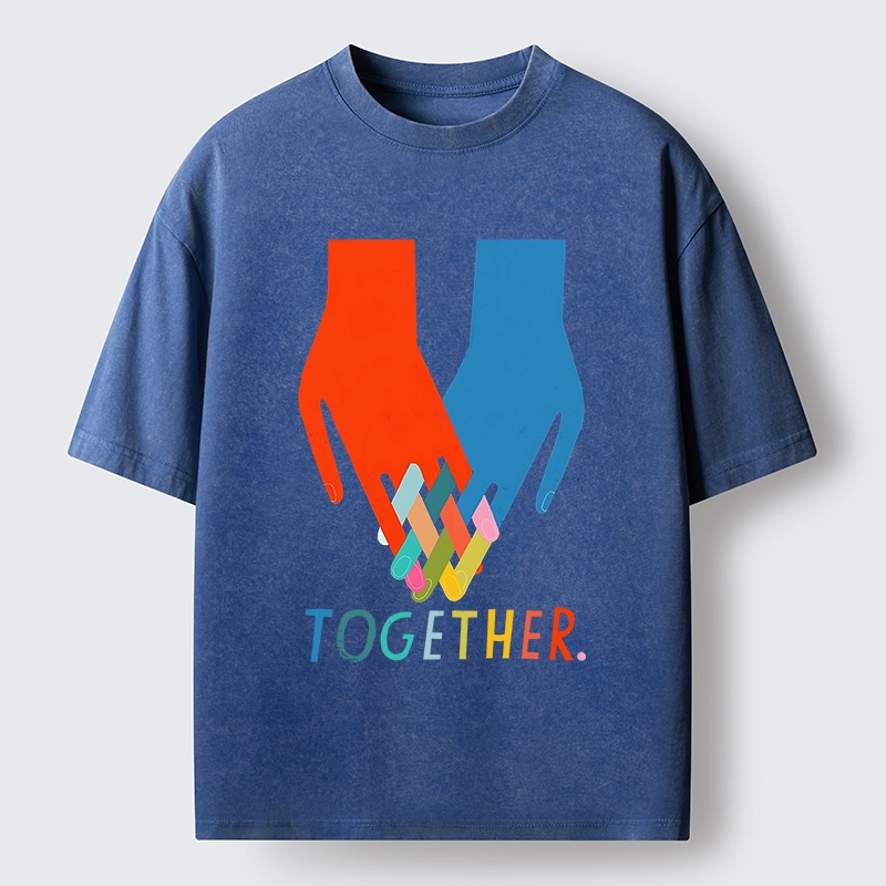 Tokyo-Tiger All Colors Unite As Single Group Washed T-Shirt